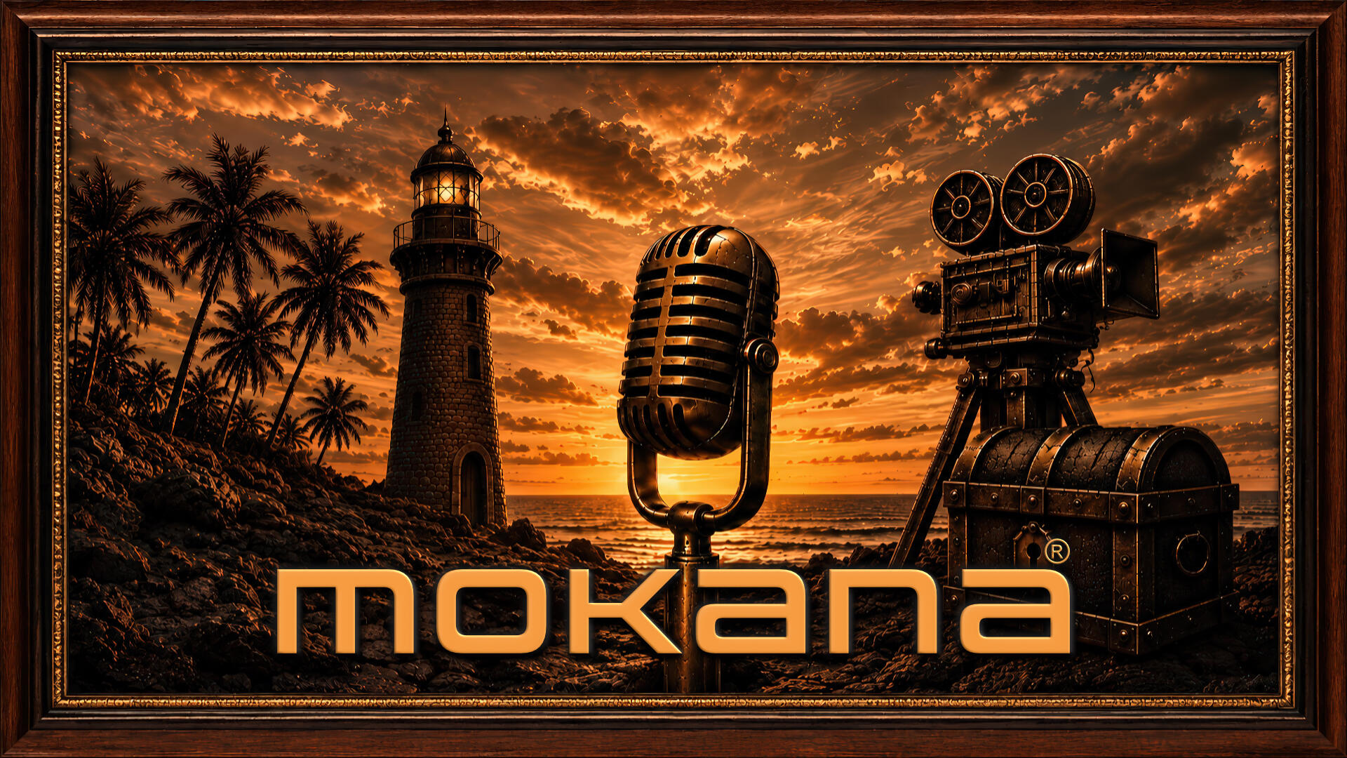 MOKANA Infinite Series — Created Without Consent | Voice, Vision & Freedom MOKANA Infinite Series Created Without Consent artwork featuring a lighthouse of guidance, microphone of wisdom, camera of creative vision, and treasure chest symbolizing freedom and self-discovery.